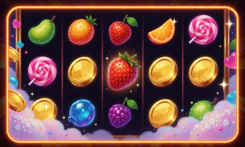 Sweet Bonanza Slot-Kachel mit Bonbonwelt als Online Slots Vorschau bei Lizaro Casino